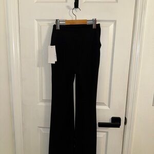High-Waist Black Flared Women's Pants